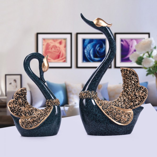 Creative home swan ornaments Nordic simple TV cabi...